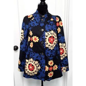 Anthropologie Bica Cheia Radicchio Medallion Coat